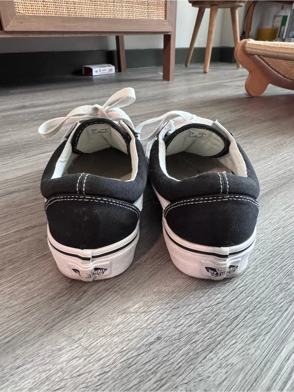 Supreme Black and White Old Skool Vans - Picture 4 of 5
